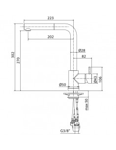 Grifo cocina Super-Trams Pull-Out extraíble Franke 2