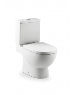 Taza con salida dual para inodoro de tanque bajo. Serie Meridian de Roca. 2