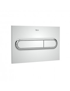 Placa de accionamiento con descarga DOBLE Cromo. PL2 DUAL (ONE) de Roca. PL1 Dual (ONE) de Roca