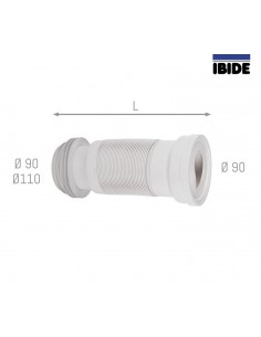 Manguito para conectar inodoro, PP Extensible / Comprimible
