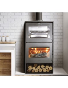 Estufa y horno de leña modelo Altea de Lacunza