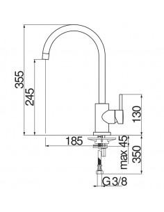 Grifo monomando para cocina cromo, de Nobili 2