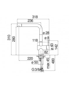 Grifo monomando para cocina blanco, Live de Nobili LV00113WM 2
