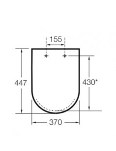 Tapa y asiento con apertura frontal  para inodoro Roca. Serie Meridian de Roca. 2