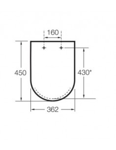 Tapa y asiento de Supralit® para inodoro. Serie Meridian de Roca. 2