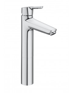 Mezclador monomando para lavabo de caño alto y cuerpo liso, Cold Start- Roca