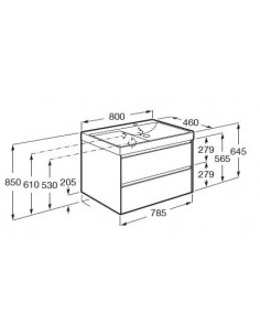Mueble de baño modelo Unik Ona de 80 cm acabado Verde Mate 2