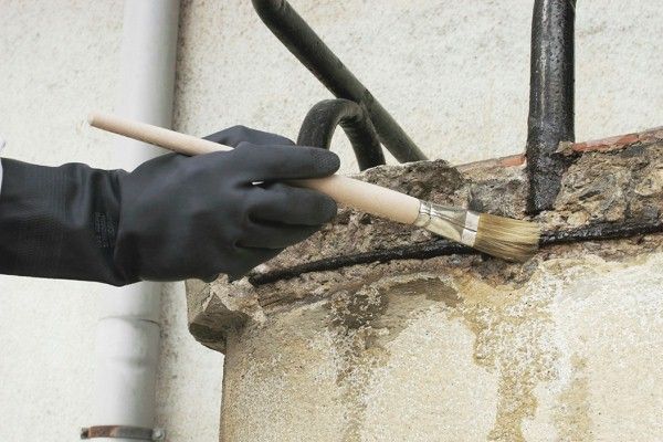 Beissier mortero impermeable Eliminar óxidos y pasivado aplicando Minoxil